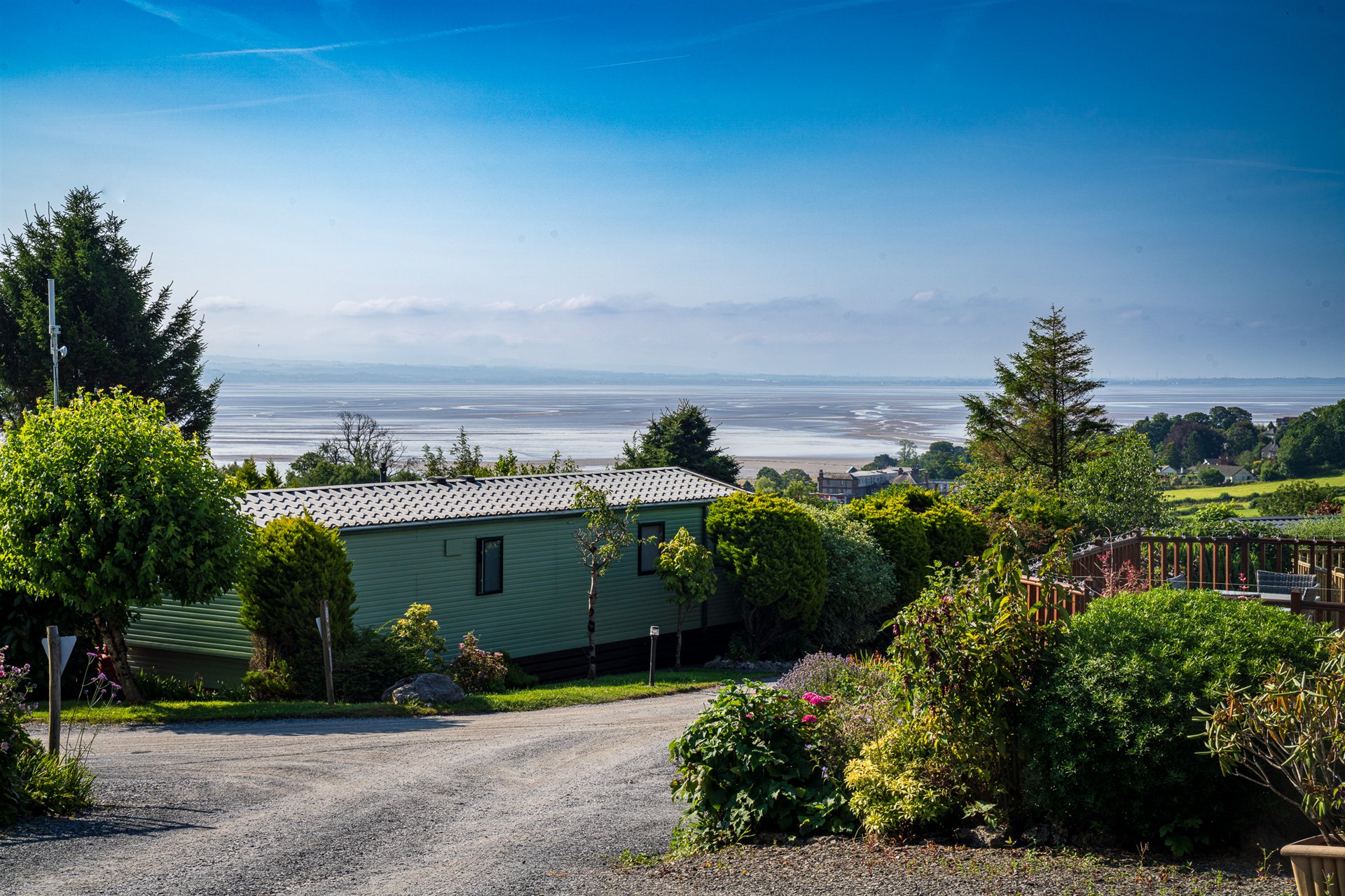Landscaped holiday homes overlooking Morecambe Bay